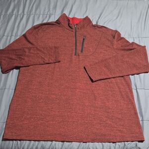 Swiss Tech Maroon/Red Quarter-Zip Pullover